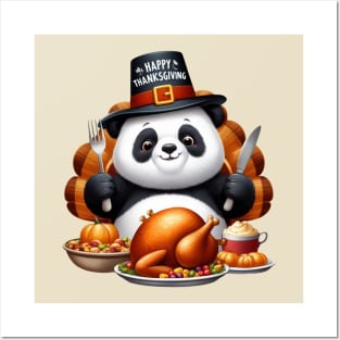 Thanksgiving Panda Posters and Art